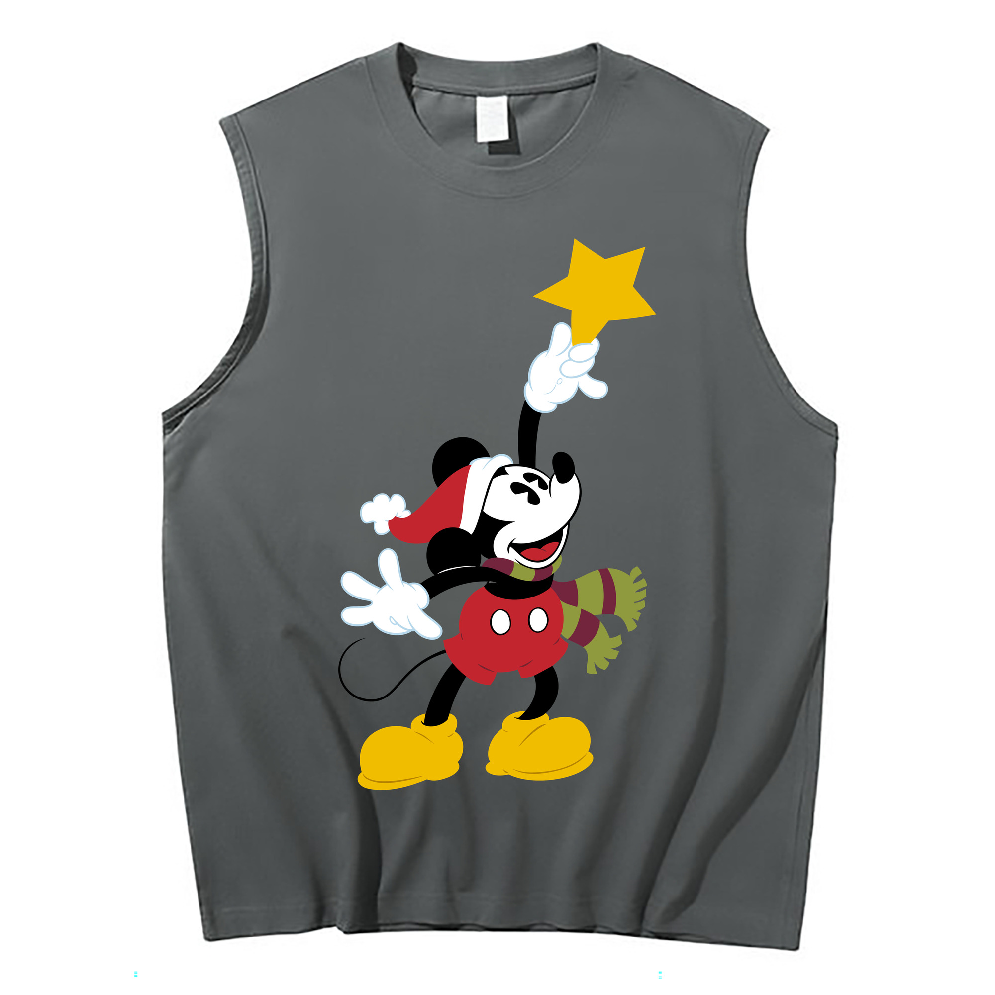 ミッキーマウス Mickey Mouse コットン100％タンクトップ（フロントプリント）